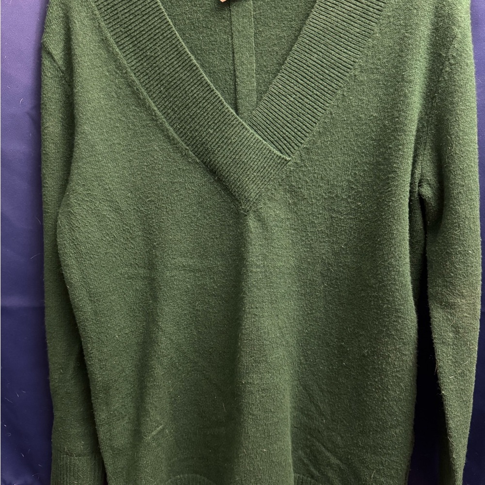 Women’s Anthropologie Green V-Neck Sweater Sz S
